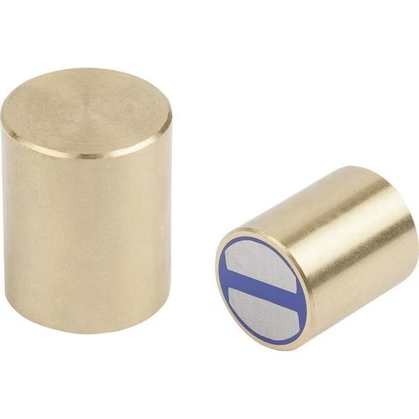 Magnet Deep Pot Magnet, Round, D=16, Form:A, Ndfeb, Comp:Brass, Kipp, Mfr#: K1395.116